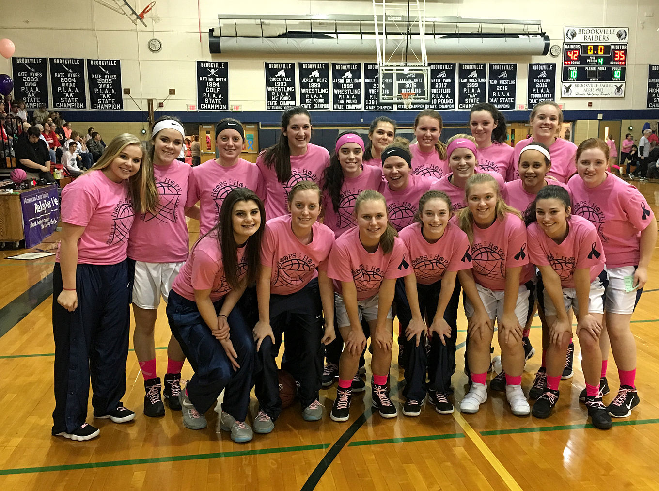 Hoops for Hope Night Pink Shirts